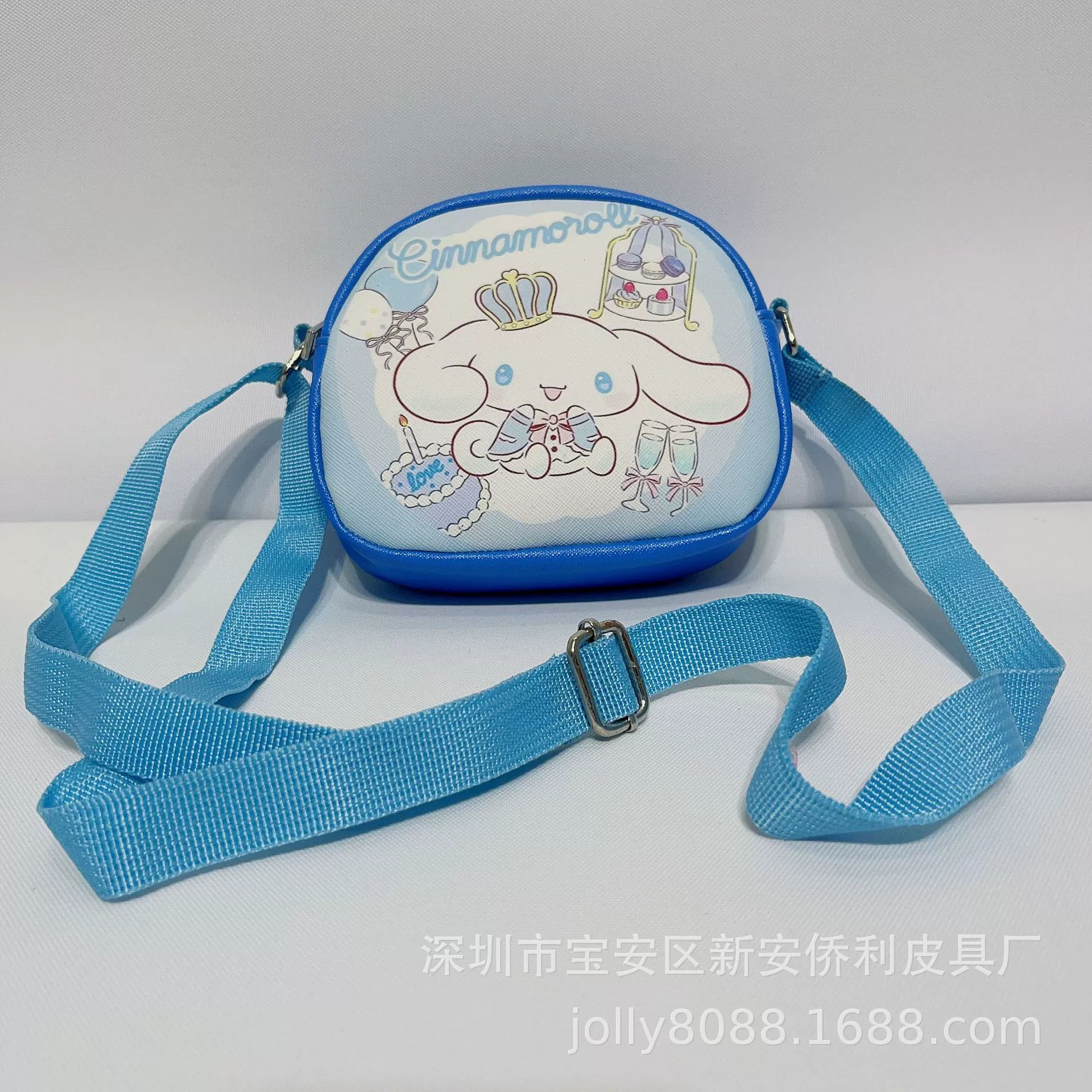 卡通儿童斜挎包单肩包双面印花库洛米kuromi玉桂狗美乐蒂皮革小包