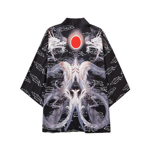 Chinese style dragon flying pattern national trend retro Hanfu floating world painting kimono furisode 3D digital printing direct sales 