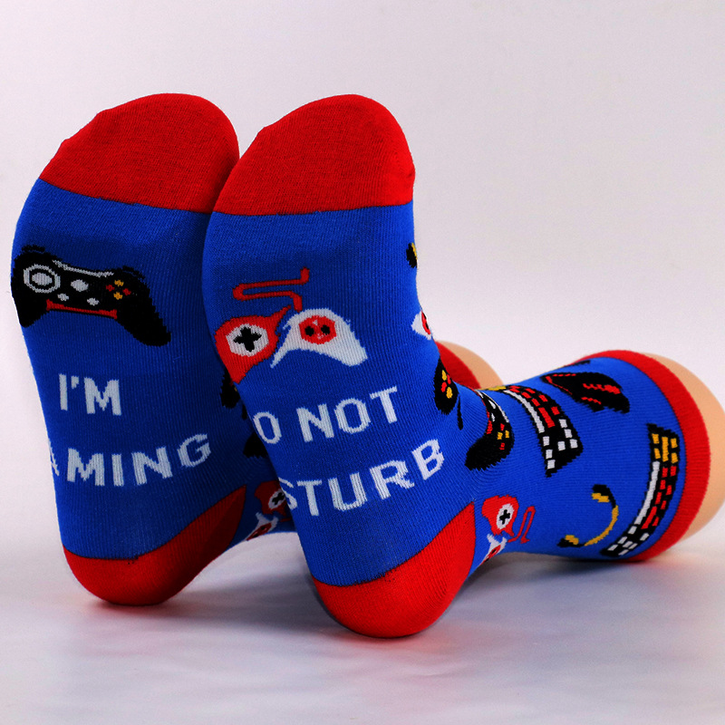 Lenjerie intimă și pijamale Spot I'M GAMING șosete jacquard cu litere pe talpa piciorului, șosete lungi din bumbac, la preț redus_voghion.com