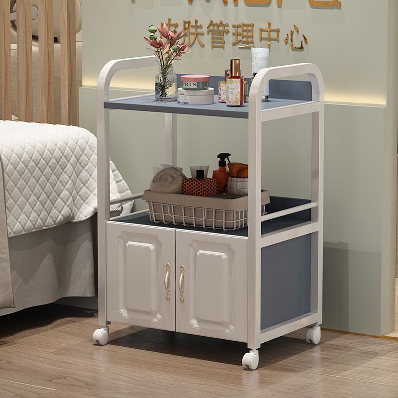 클래식 화이트 선반 + 그레이 캐비닛 - 표준 구성 - 50x33x83cm