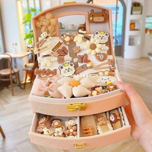 双层戒指饰品发夹饰品耳钉女孩套装儿童收纳盒公主生日礼物首饰盒