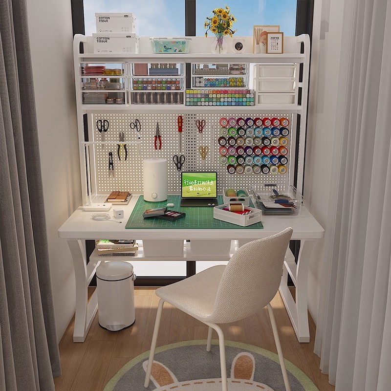 Mesa DIY mesa hecha a mano mesa de trabajo de dormitorio casero gabinete de almacenamiento de cabello de lana mesa de trabajo simple