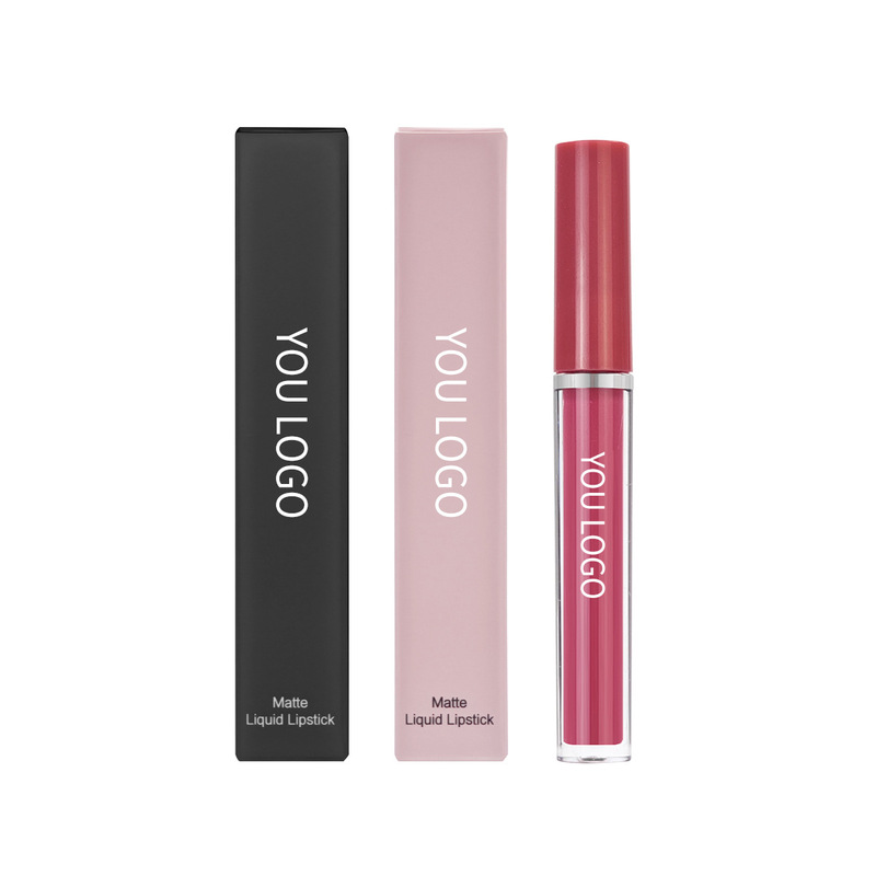 Cross-Border Export Matte Liquid Lip Glaze, No Logo Customization, Long-Lasting, Non-Fading, Waterproof, Lip Gloss Wholesale
