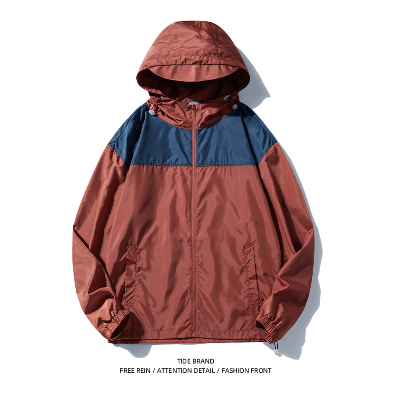 Hombres y mujeres de verano helado ropa de protección solar casual de color sólido herramientas transpirables pareja al aire libre ropa de piel encapuchada de color