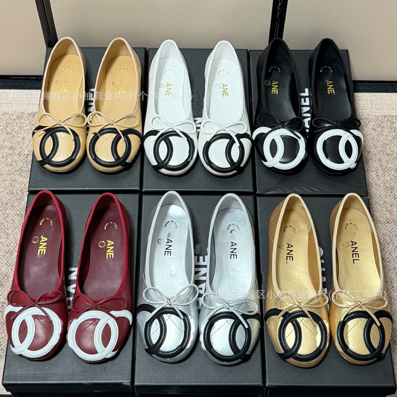 2026 Spring New Style Chanel-Inspired Double C Converse Ballet Flats with Retro Bow and Shallow Toe for Women 2026 Spring New Style Chanel-Inspired Double C Converse Ballet Flats with Retro Bow and Shallow Toe for Women