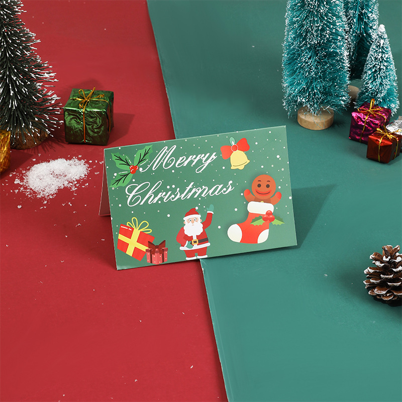 アマゾンの新しいクリスマスカード平安夜手書き祝福カード新年花プレゼントカードメーカー|undefined