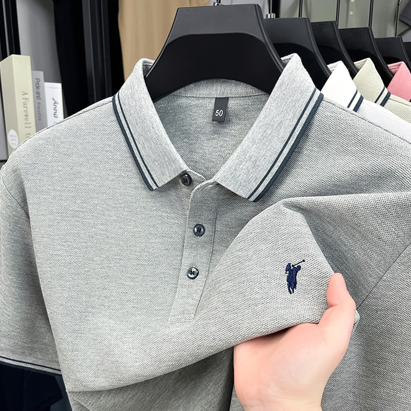 夏季官方正品保罗POLO衫男士短袖T恤珠地网眼美式小马标半袖|undefined
