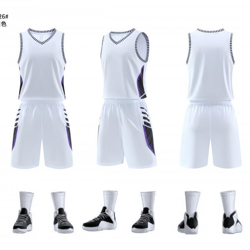 Traje de uniforme de baloncesto para hombres y mujeres camisetas de competencia impresas verano nuevo campo de entrenamiento para niños uniforme de equipo chaleco pantalones de cuatro puntos