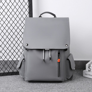 ⇞ Anti-Fall Flip Backpack College Student Large Capacity Bag Casual Computer Bag Travel Stereo Shaped Retro Simple a