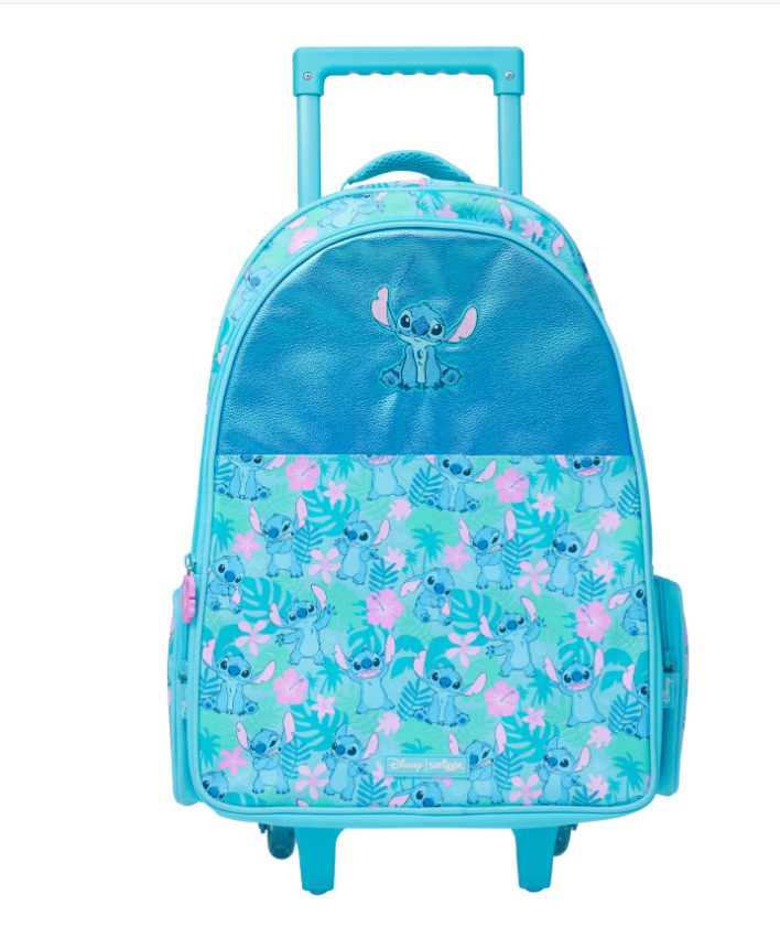 Cadena dedicada mochila escolar australiana smiggle trolley mochila escolar de remolcador de dibujos animados de gran capacidad mochila para estudiantes de primaria y secundaria