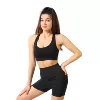 Black bra, shorts