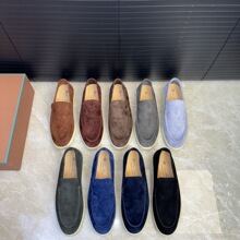 欧洲站2025男鞋时尚潮牌乐福鞋真皮休闲舒适一脚蹬可贴牌定制LL