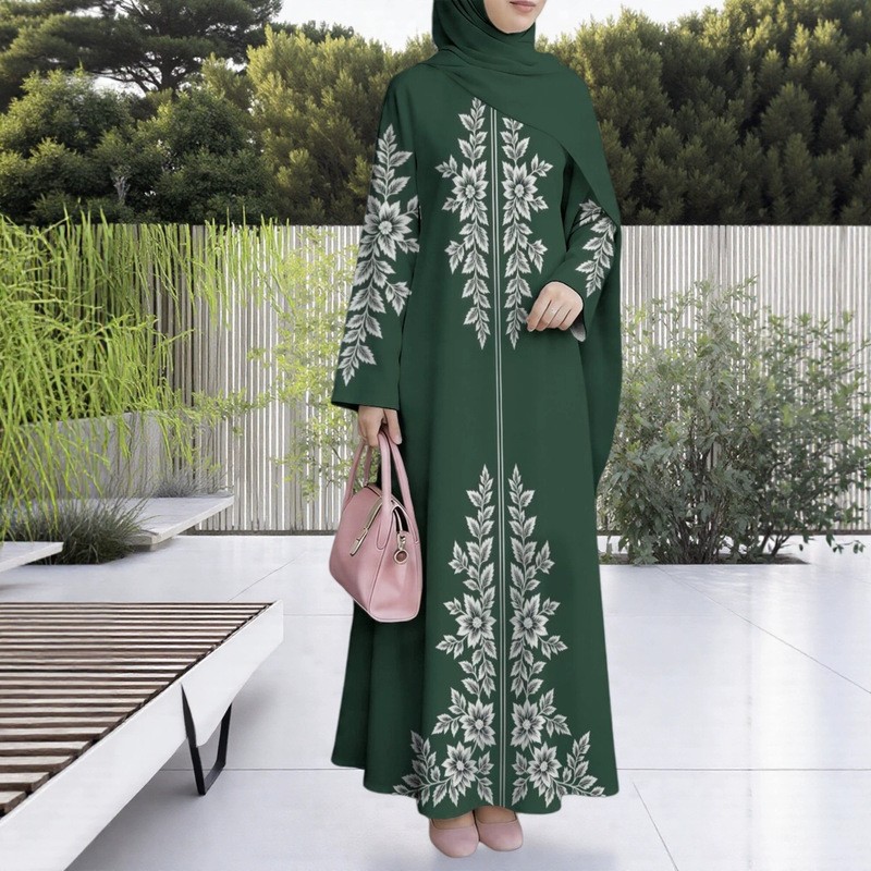 New Summer Elegant Robe for Women, Traditional Cultural Clothing, Digital Printing, Long-Sleeve Design for Daily Commuting New Summer Elegant Robe for Women, Traditional Cultural Clothing, Digital Printing, Long-Sleeve Design for Daily Commuting