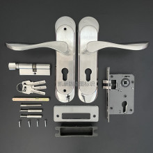 不锈钢执手锁室内门锁卧室执手门锁木门锁套装办公室门锁静音设计