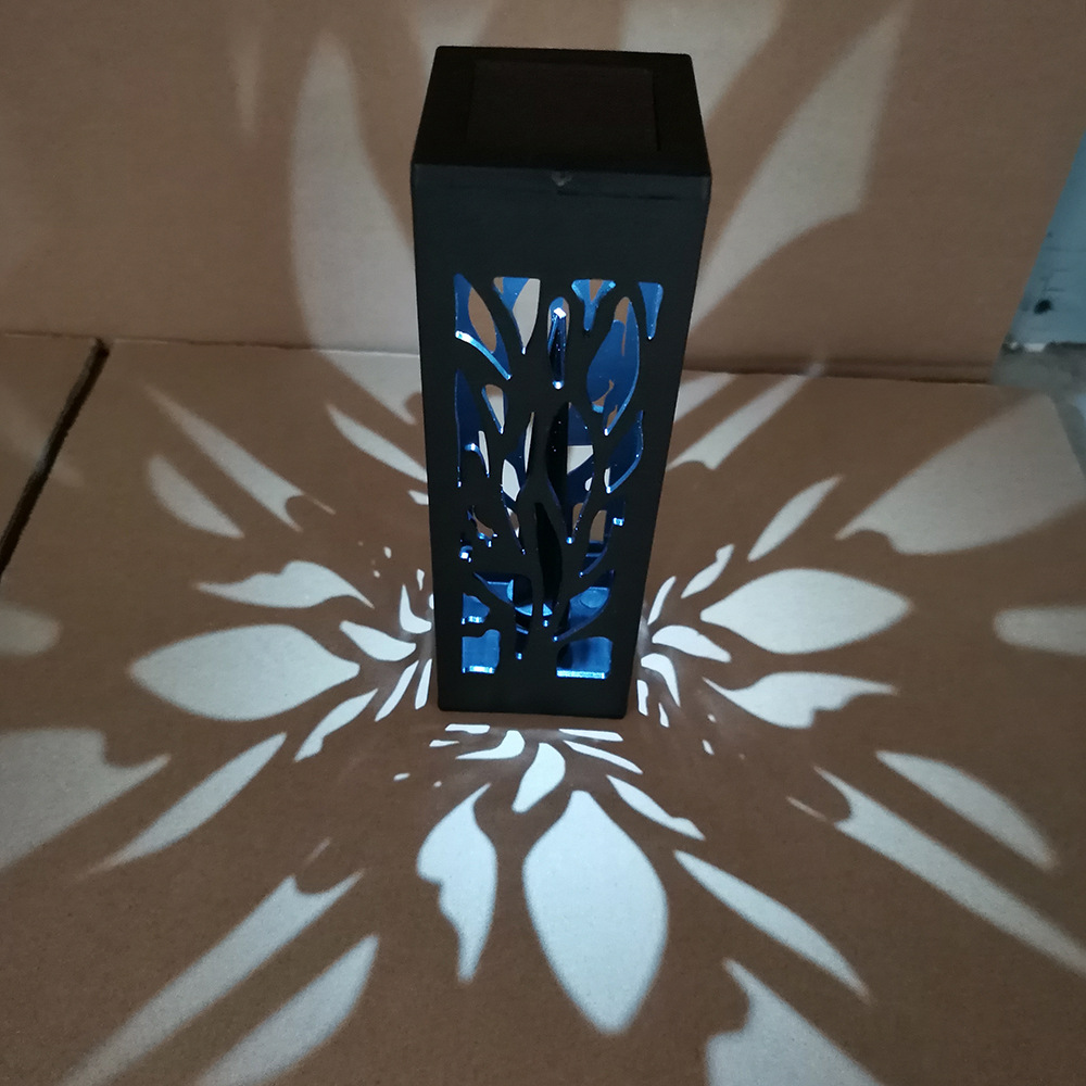 Hoja solar lámpara de césped hueco lámpara de enchufe de tierra nueva lámpara solar hueco Fuente de la fábrica transfronteriza