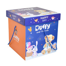 六一儿童节正方形手提盒卡通宝宝满月伴手礼盒生日零食空盒礼品盒
