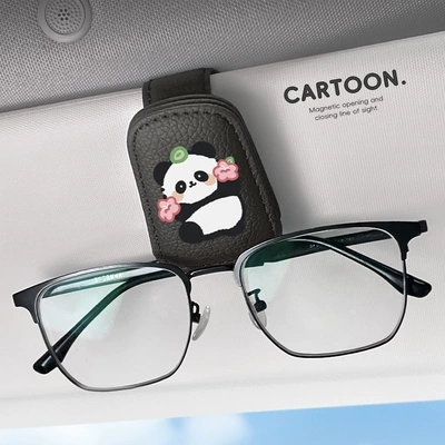 Car Dual-Use Sunglasses Car Hanging – Car Glasses Clip/Bill Clip - black-panda