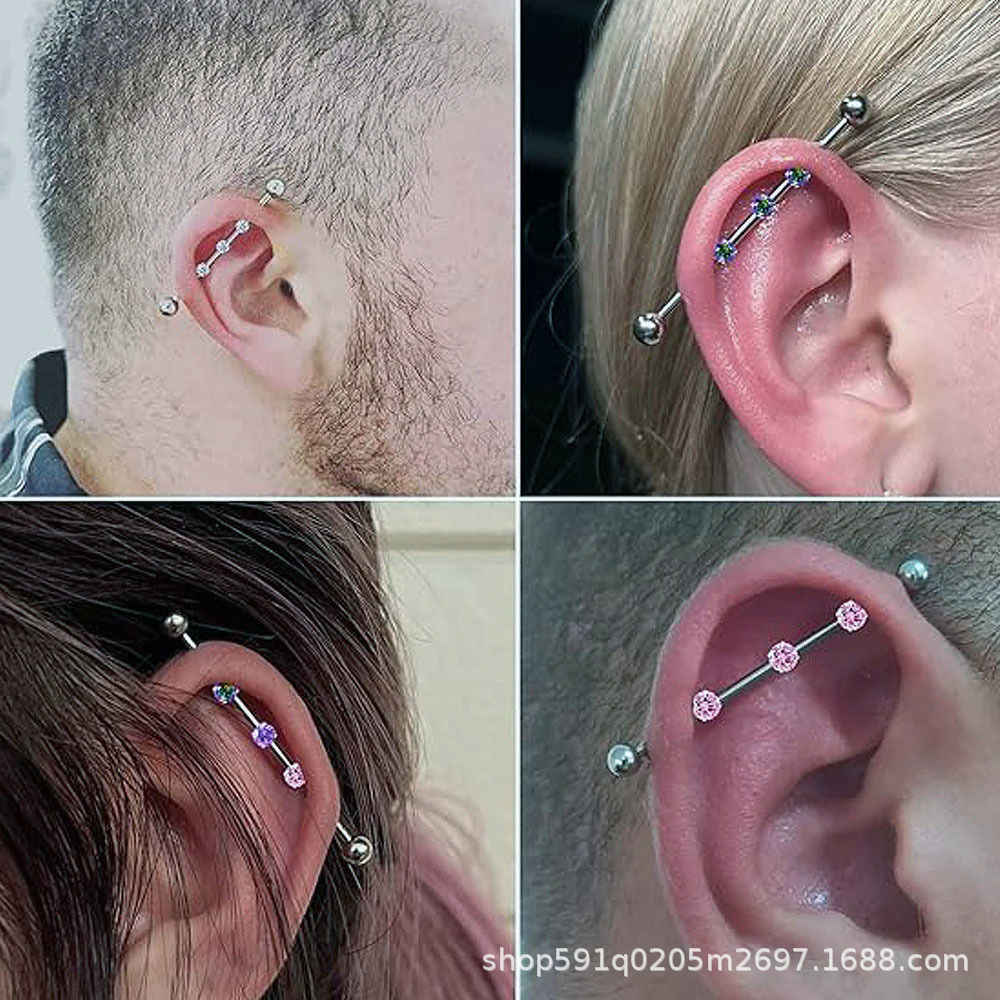 Labret stud lip piercing jewelry styling detail