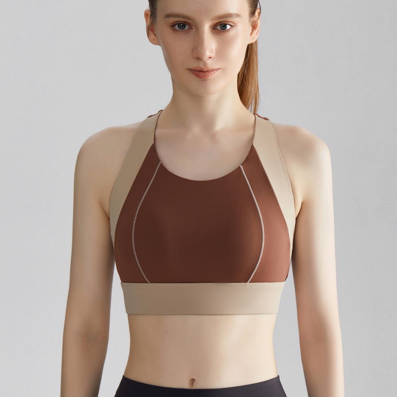 Wiman ropa interior deportiva de contraste de color una taza fija de alta resistencia antichoque acondicionamiento físico running chaleco de yoga