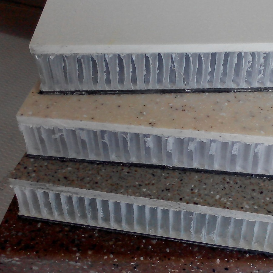 供应蜂窝板大理石不透钢台面塑造蜂窝垫板  石材厨柜台面蜂窝伴侣