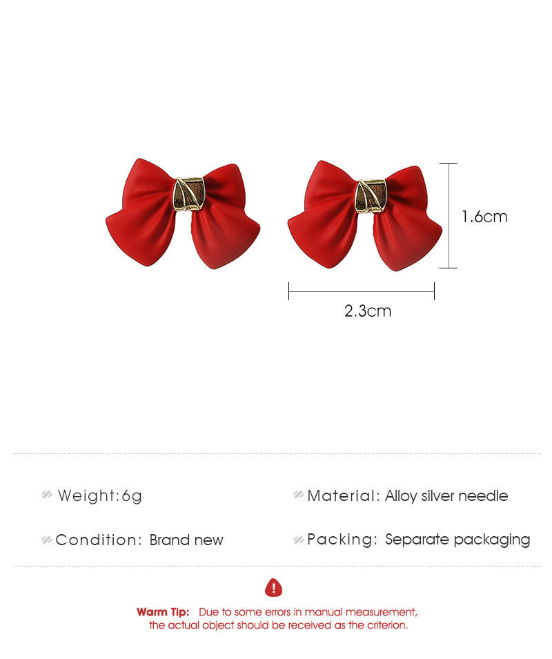 6g Weight No Inlaid Inlay Material Earrings, Ear Studs Classification Fashion Bow Knot Alloy No Inlaid Earrings Ear Studs