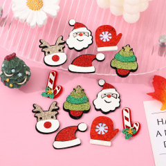 工場直売クリスマスの鹿の角の老人の装飾品の韓国版のヘラジカの木はクリスマスの髪飾りのピンの部品を貼ります。