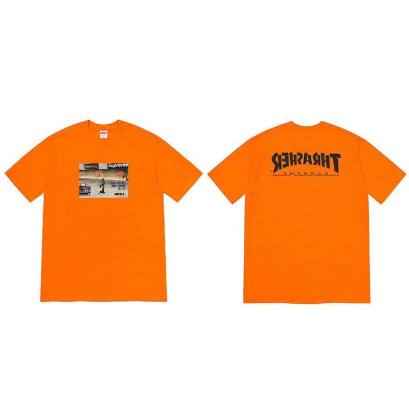 クロスボーダーファッションとトレンディなシュプリームレタープリントラウンドネック半袖ユニセックスストリートファッションTシャツドロップシッピング|undefined