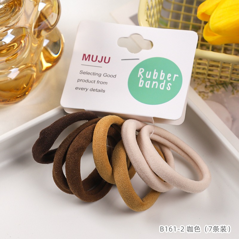 [Carga de tarjeta] sensación de alto nivel coreano de cabello de código de barras de moda de alta elasticidad de cabello anillo de cabello correa de cola de caballo