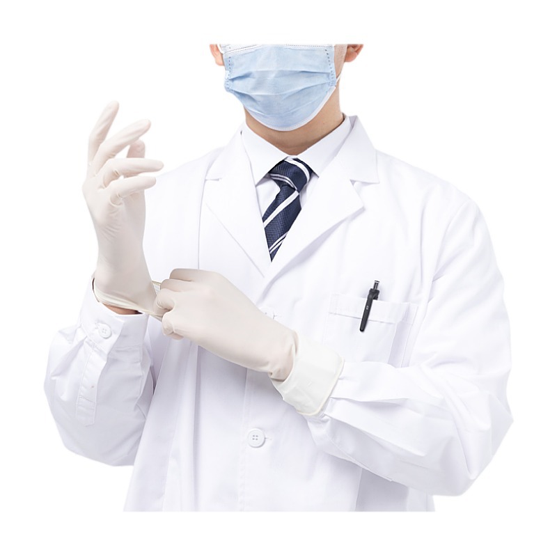 英科医疗一次性医用乳胶检查手套防疫卫生清洁橡胶手套手部防护