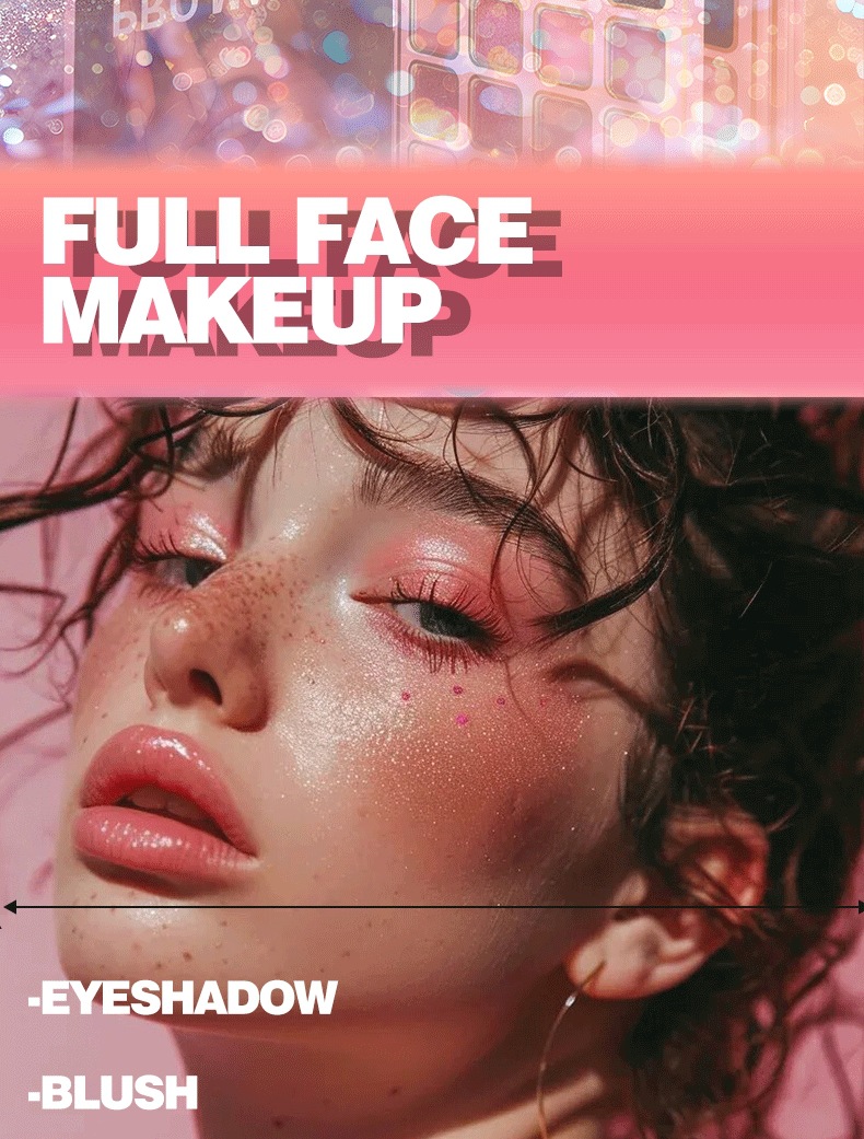 5 Layer Eyeshadow Palette Hgh Gloss Blush Concealer Universal Integrated Pearlescent Brightening Makeup_voghion.com