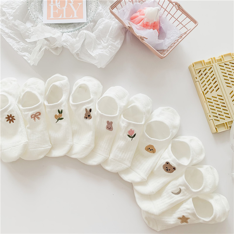 Preppy Style Women's Animal Cotton Ankle Socks A Pair display picture 3