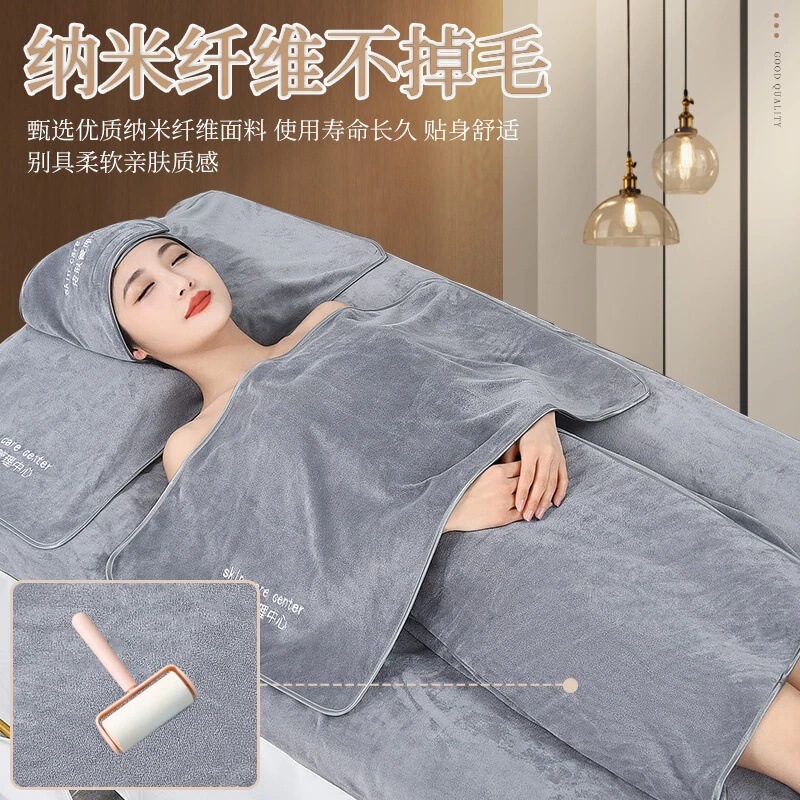 Beauty Salon Special Towel Wrap Turban Strong Water Absorption Skin Management Bath Towel Skirt Bed Sheetss Large Towel Fixed Logo