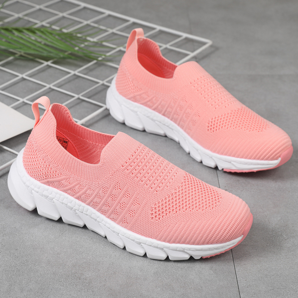 Zapatos de mujer de verano huecos con suela suave cómodos zapatos de correr al aire libre ligero correa de malla de verano transpirable