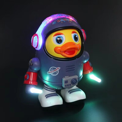 Internet celebrity can sing and dance robot steel toy man electric swing space yellow duck children's toy