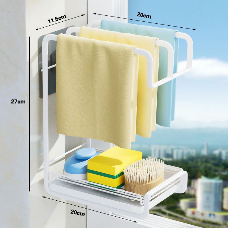 穴を開けないで物を置く棚の食器洗い布の壁掛け水槽のスポンジの水切り棚の床の池の収納棚の雑巾棚の台所|undefined