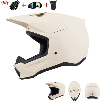 Motorcycle Safety Supplies — Downhill Bicycle Safety Helmet - cream-white-xs