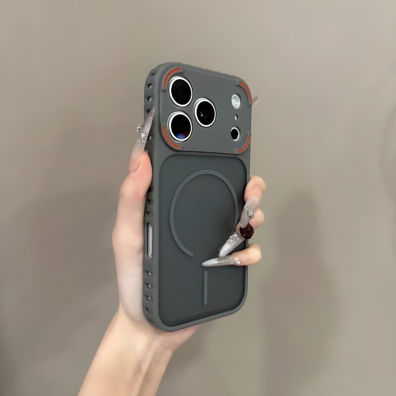 Armor cooling hole case for Apple 17/16, suitable for iPhone 18 Pro Max, unisex, 14/13, semi-transparent