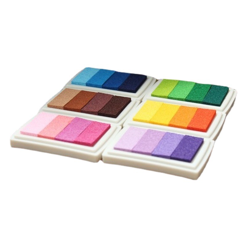 Papelería al por mayor de color lindo inkpad grande 4 gradiente de color Inkpad