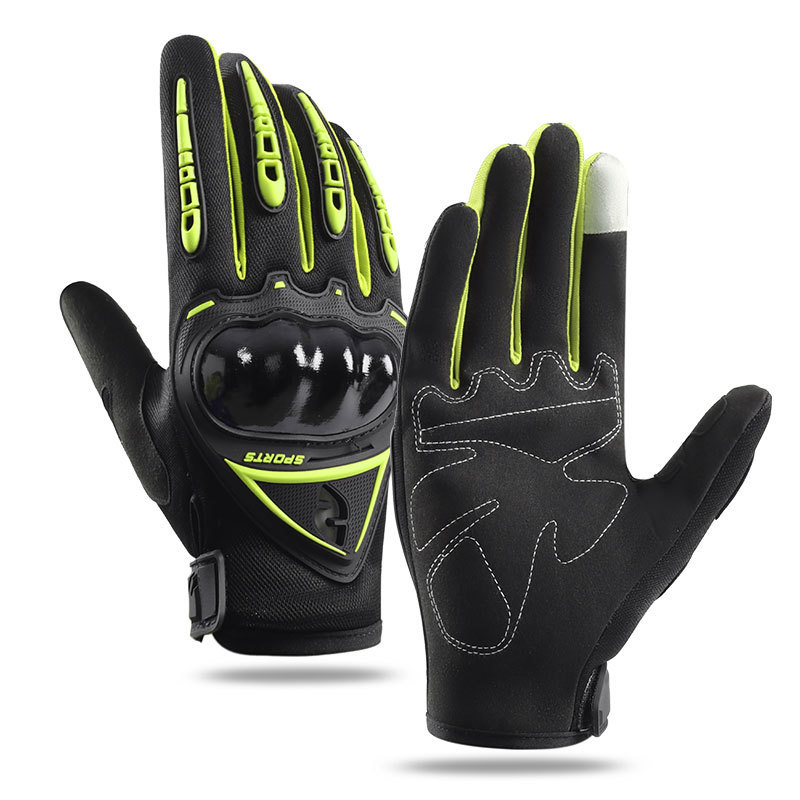 Guantes de ciclismo motocicleta dedo completo protector deportes al aire libre transpirable antideslizante pantalla táctil resistente al desgaste guantes de fitness que absorben los golpes