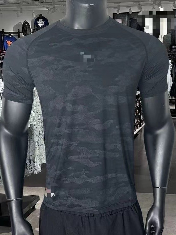 ブランドスポットアイスシルク速乾性通気性弾性半袖Tシャツメンズ夏ルーズフィットネスバスケットボールカジュアルトップ|undefined