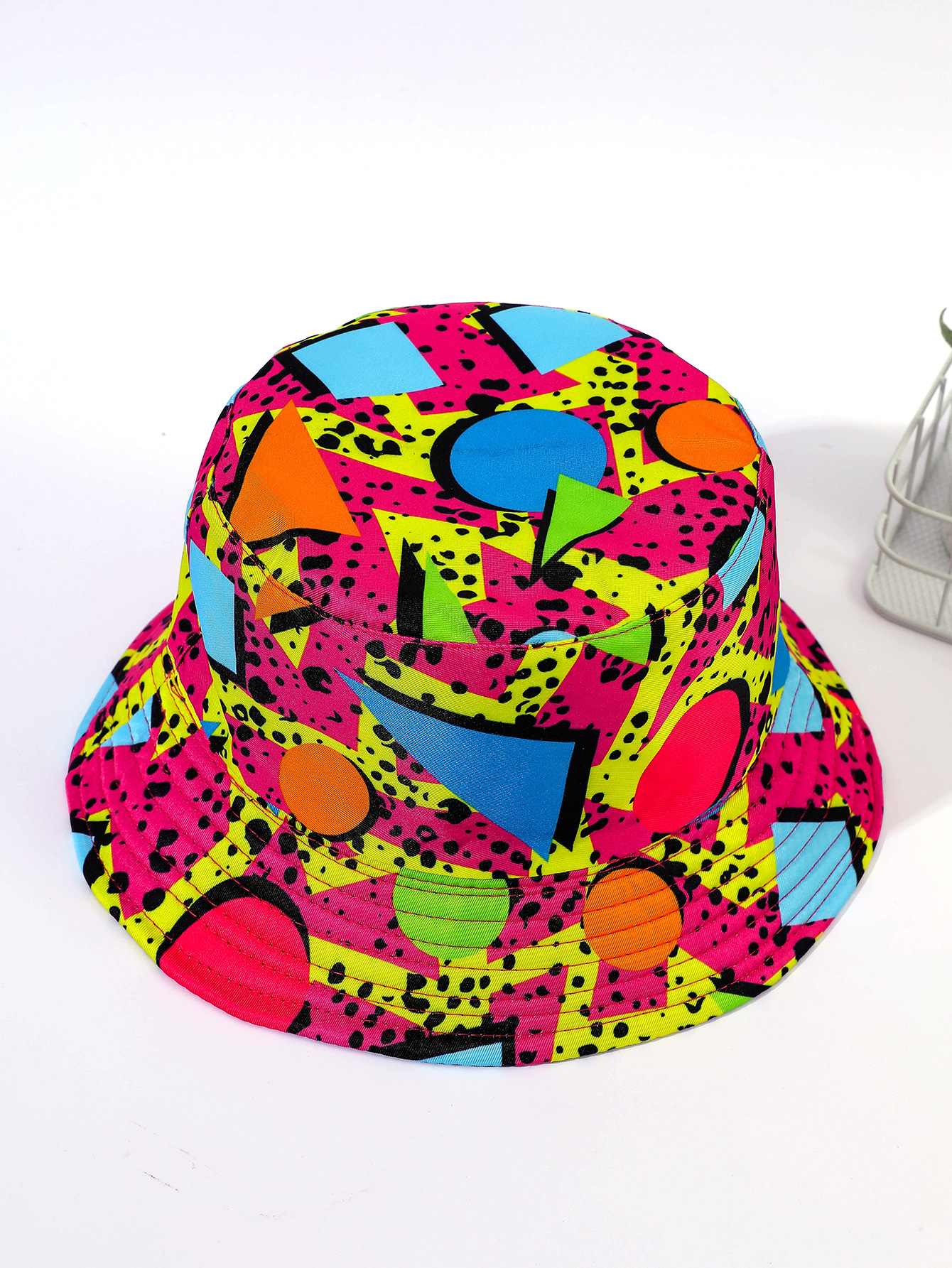 Estilo retro pescador sombrero femenino hip hop versátil figura geométrica cuenca sombrero primavera y verano sol-prueba moda sol sombrero