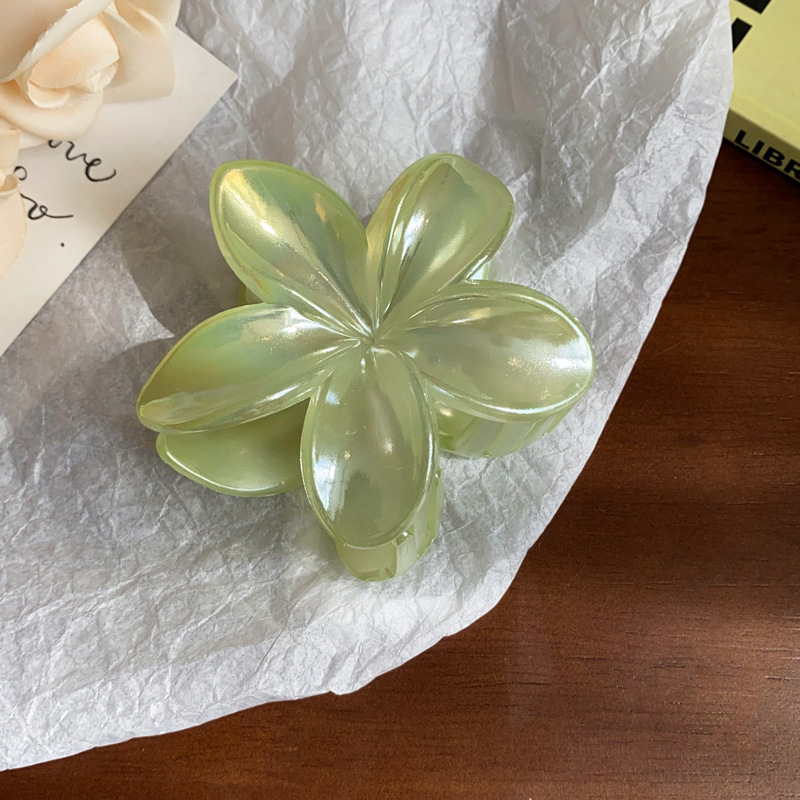 Carpeta de agarre de palabra redonda de color café, clip de tiburón de pelo de disco de alta gama retro, personalidad simple y de moda, nueva horquilla, accesorios para el cabello