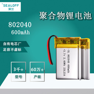 ۺ802040-600mAh 3.7V  ̽y P늳