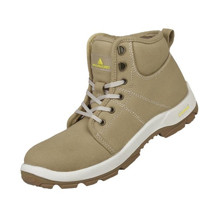 代尔塔 301226 彩虹帆布防砸防护鞋防刺穿防静电高帮安全鞋