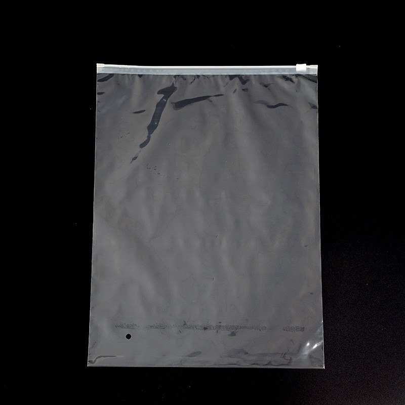 Bolsas con cremallera de advertencia en stock Temu transfronterizo ropa interior explosiva bolsa esmerilada transparente bolsa de embalaje de ropa al por mayor