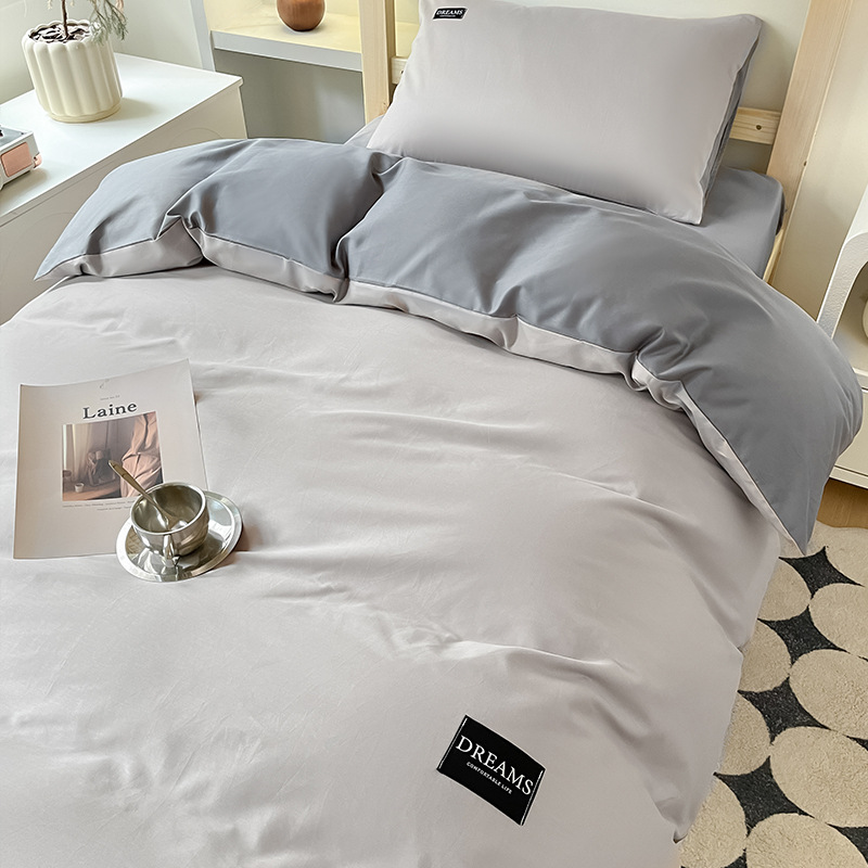 Dormitorio de estudiantes universitarios cama de algodón conjunto de tres piezas un conjunto completo de colchón de algodón sábanas de cama cubierta de seis piezas conjunto