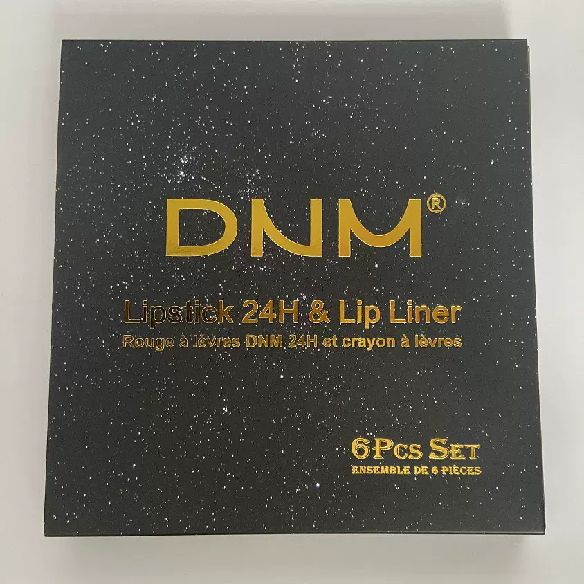 DNM珠光哑光不易脱色不沾杯双头不沾杯口红唇线笔6支套装