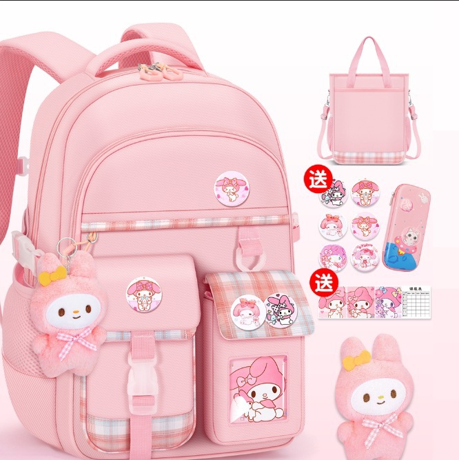 2024 nueva mochila escolar de niñas de tres a seis años, grado dos niñas, niñas