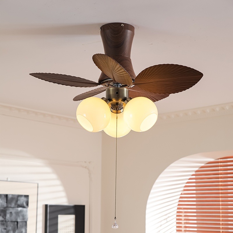 Fan Lamp, Antique Style, Retro Designer Restaurant Bar Ceiling Lamp, Silent Home American Dining Room Lamp