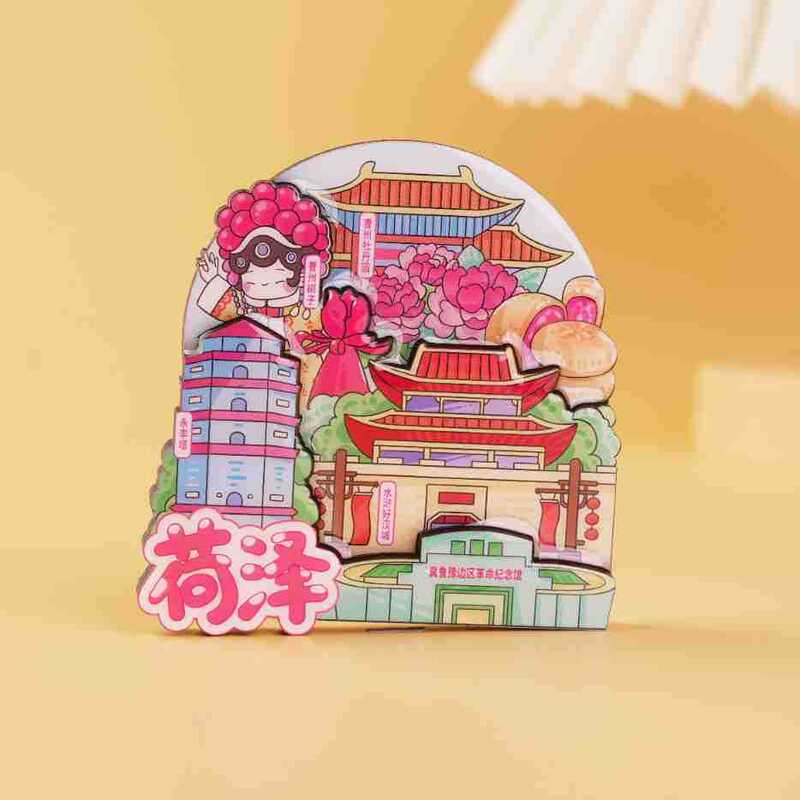 中国都市人気観光名所木製冷蔵庫マグネットカスタマイズされた文化的で創造的な北京パンダ diy マグネット強力な吸引|undefined